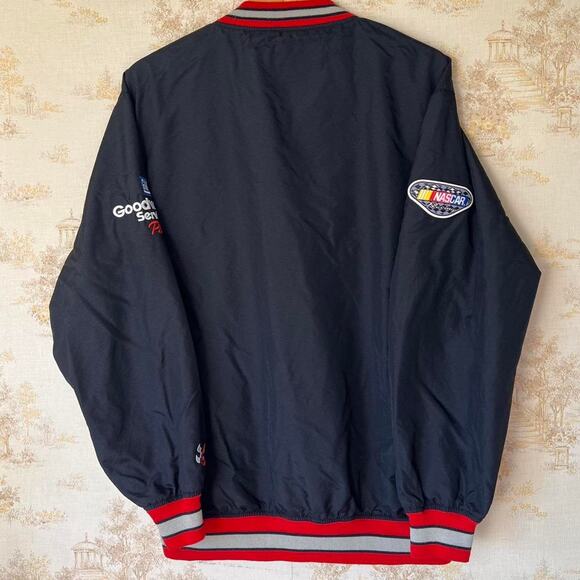 Vintage 00s Black Nylon Dale Earnhardt NASCAR Windbreaker Pullover Size M - Picture 4 of 8